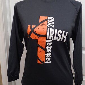 Youth Medium Badger Sports Irish Basketball Long Sleeve Shirt